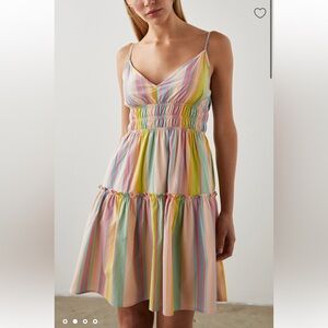 Rails Carmen Guava Stripe Multicolor Mini Dress NWT/Never Worn Size Ladies Small